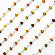 Petro Tourmaline Sterling Silver Wire Chain